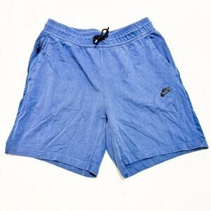 Nike Men's Blue Short Drawstring Basketball Sweat Pant Size Large